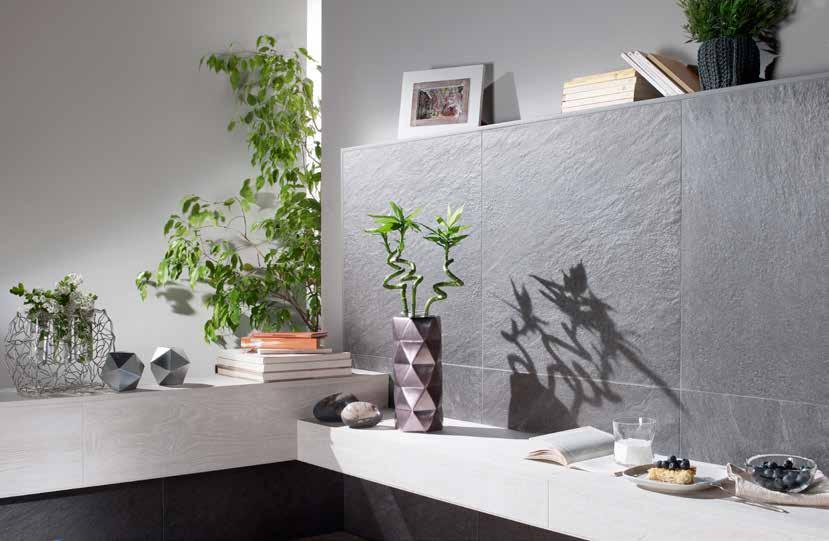 TSDA donker antraciet BETONLOOK van klassieke elegantie tot strak minimalisme Wand- en vloerbekledingen in betonlook worden steeds populairder.