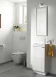 Prijs toiletmeubel inclusief onderbouwkast, tablet en spiegel. Exclusief kraanwerk. Prijs handenwasser inclusief spiegel.
