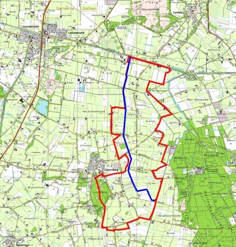 Ligging projectgebied en de Noordzuidleiding Het waterlichaam Noordzuidleiding is gelegen binnen de gemeente Raalte, oost/noordoost van het dorpje Luttenberg.