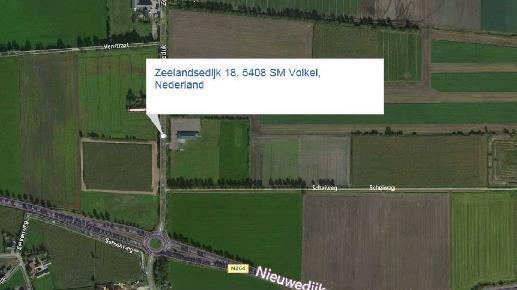Wedstrijdlocatie Adres Zeelandsedijk 18 5408 SM Volkel Route - Neem op de A50 afslag