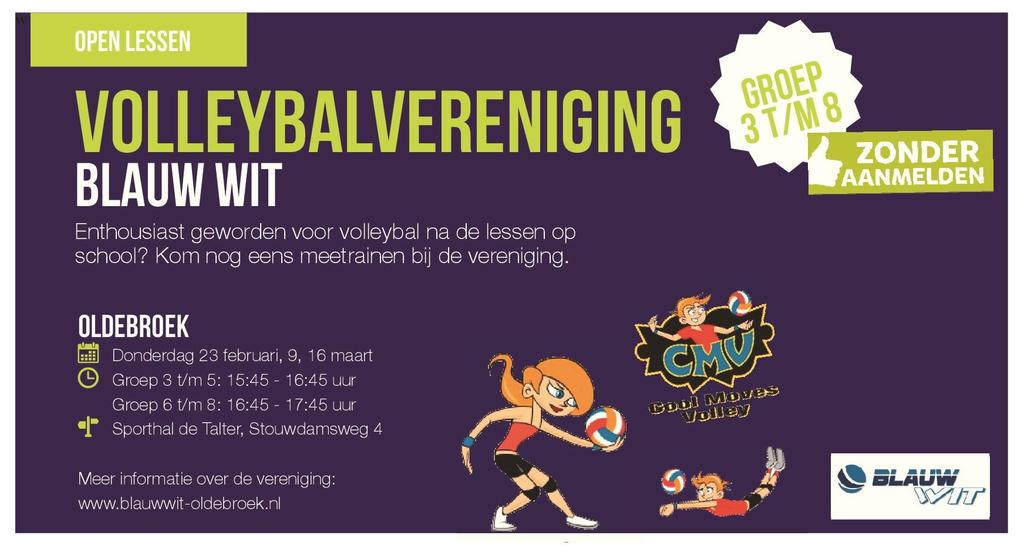 Blauw Wit, is één van de twee volleybalverenigingen in de gemeente Oldebroek. De vereniging telt momenteel ongeveer 150 leden, waarvan ongeveer de helft jeugdlid is.