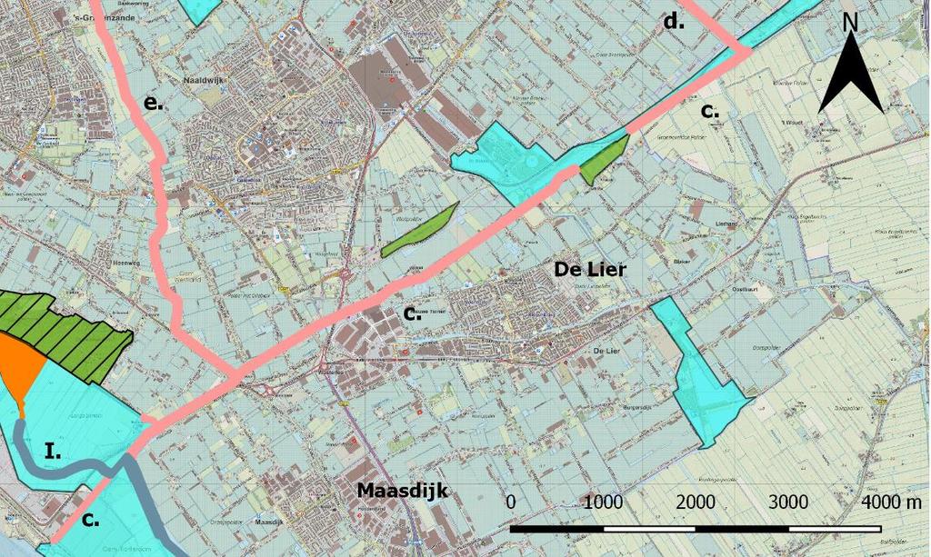 c. Stadslandschap Rijswijk Naaldwijk (29) Status: prioriteit 3. Type: Moeras- en bosverbinding Lengte: ca. 12 kilometer. Beoogde breedte: 25-50 meter.
