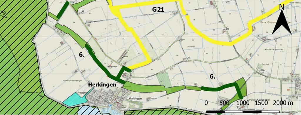 13 GOEREE-OVERFLAKKEE 6. Breede Gooi - Oude Dee - Paardengat - Grevelingen (94 + 95) Status: prioriteit 1 Type: brakwaterverbinding Lengte: ca. 4 kilometer. Beoogde breedte: 25-50 meter.