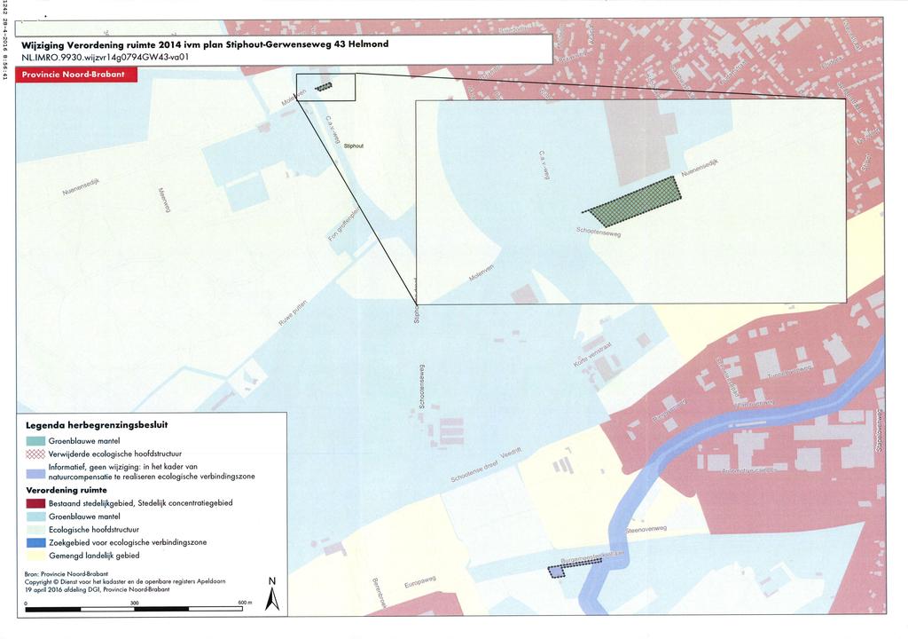 wijziging Verordening ruimte 2014 ivm plan Stiphout-Gerwenseweg 43 Helmond NL.IMRO.9930.