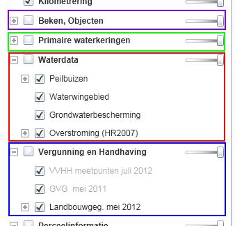 Tekenvolgorde Mapservice (Kaartlagengroep) aanpassen Elk groepje kaartlagen, zoals hierboven is aangegeven per blokje, kun je verschuiven zodat de