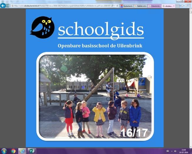 Pagina 2 Schoolgids digitaal Nog voor de aanvang van de zomervakantie zal de nieuwe schoolgids verschijnen.