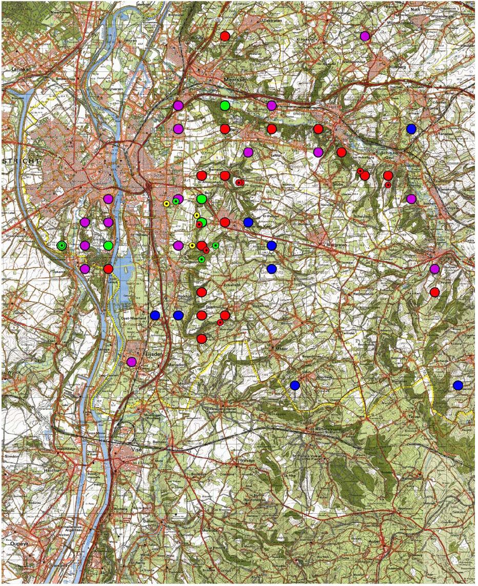 Bijlage Bijlage 1: kaart 1 kernleefgebieden eikelmuis in Nederland De beide plangebieden Savelsbos en Cannerbos voor de inhaalslag 2006 zijn geselecteerd op basis van de concentratie van recente