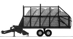 Fig. 3.9 Het laadsysteem Transport Zorg bij transport over de weg ervoor dat de richtingaanwijzers goed zichtbaar zijn en het ook doen. Achterop de wagen moet de afgeknotte driehoek aanwezig zijn.