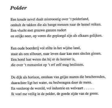 Uit de gedichtenbundel: De goede zijde van de grens van Jopie Meerman - Ottevanger.