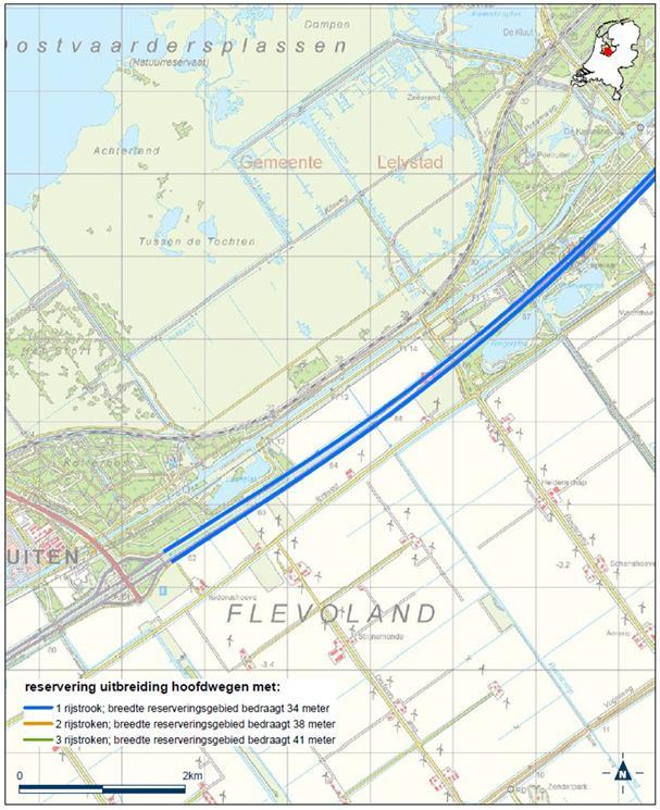 Figuur 4.5 Reserveringsgebied 6 Luchthavenbesluit Lelystad Op 31 maart 2015 is het Luchthavenbesluit Lelystad van kracht geworden.