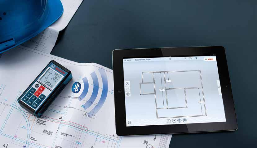 NIEUW: voor GLM 100 C: De gratis GLM Floor Plan App Zo eenvoudig is het: Teken nieuwe vloerplannen of