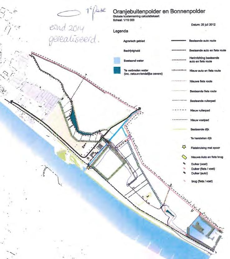 De gemeentelijke projectleider heeft op onderstaande kaart aangegeven welke projecten in de eerste fase gerealiseerd zullen worden.