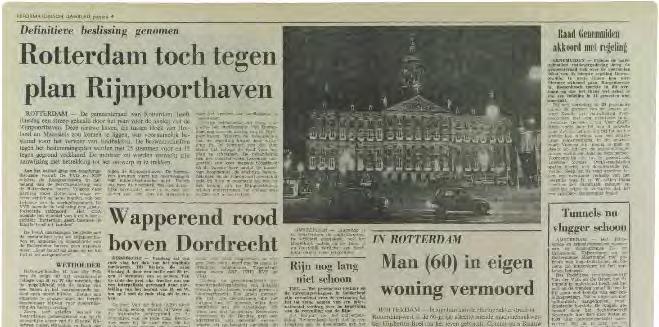 Figuur 3-1 reformatorisch dagblad 1 mei 1975 Later heeft de gemeente in 2005 nog gronden in het gebied verworven voor de aanleg van een slibdepot.