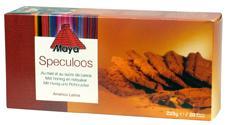 MAYA-SPECULOOS 225g Omschrijving: Een 100% natuurlijk product bereid op ambachtelijke wijze zonder bewaarmiddelen, kleurstoffen of witte suiker.