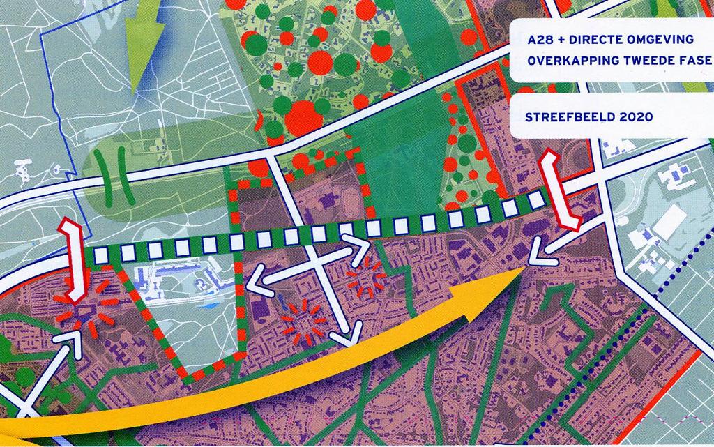 Vervolg bijlage 3: Effecten overkapping A28 langs de Overplaats van Vollenhoven Effecten overkapping A28 langs de Overplaats van Vollenhoven Vanuit de visie van de Ontwerp Structuurvisie Zeist 2030.