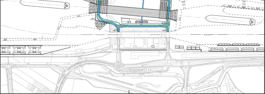 Figuur 9-3 Ligging droge infrastructuur Blauw wegen Groen - fietspaden Er worden vrijliggende fietspaden aangelegd aan weerszijden van de weg.