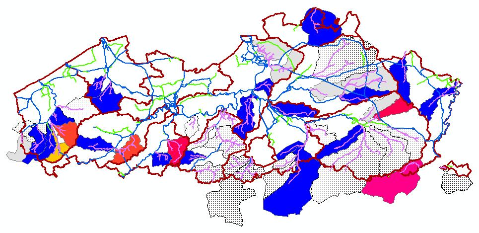 3. ORBP-resultaten Laag 2: Preventie Bouwstop & grondenruil gemiddeld optimaal in Vlaanderen tot: T 8j contour bij basisbeleid (1170-2280ha*, 3.500-5.