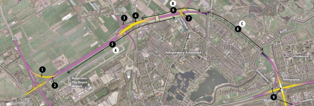 2.1.2 Studiegebied Het studiegebied is het gebied waarbinnen verwachtte effecten zullen optreden of waarneembaar zijn door het project A13/A16. Het studiegebied kan per indicator verschillen.