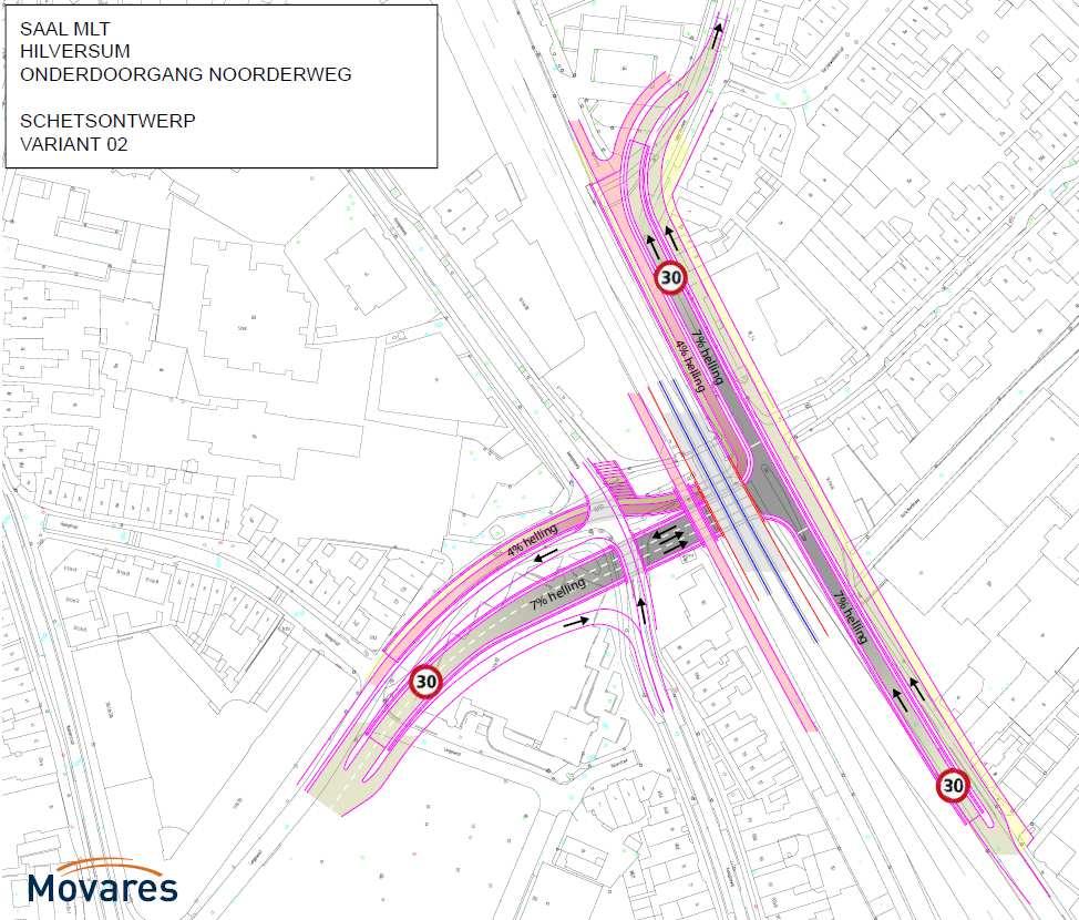 Movares 2 Verkeersveiligheid Conflictpunten Logische inrichting voor langzaam verkeer In dit ontwerp zijn er geen conflictpunten tussen langzaam verkeer en gemotoriseerd verkeer.