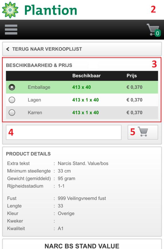 Als bevestiging komt hier dan bij te staan wat u definitief geleverd krijgt en wordt het product naar uw huidige order / winkelwagen geplaatst.