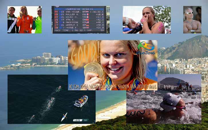 Goud voor Sharon van Rouwendaal op 10 kilometer Sharon van Rouwendaal heeft op de 10 kilometer open water in Rio op fraaie wijze de olympische titel veroverd.