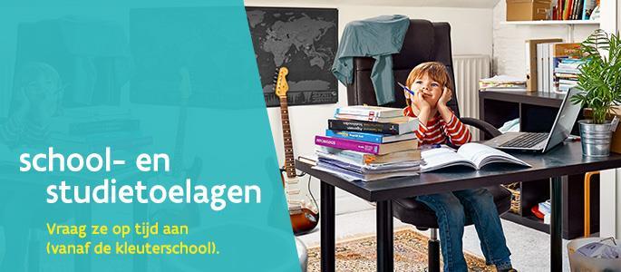 4. SCHOOLTOELAGE De Vlaamse overheid geeft school- en studietoelagen voor leerlingen in het basisonderwijs: een toelage voor een kleuter: 93,21 een toelage voor een leerling van de lagere school: