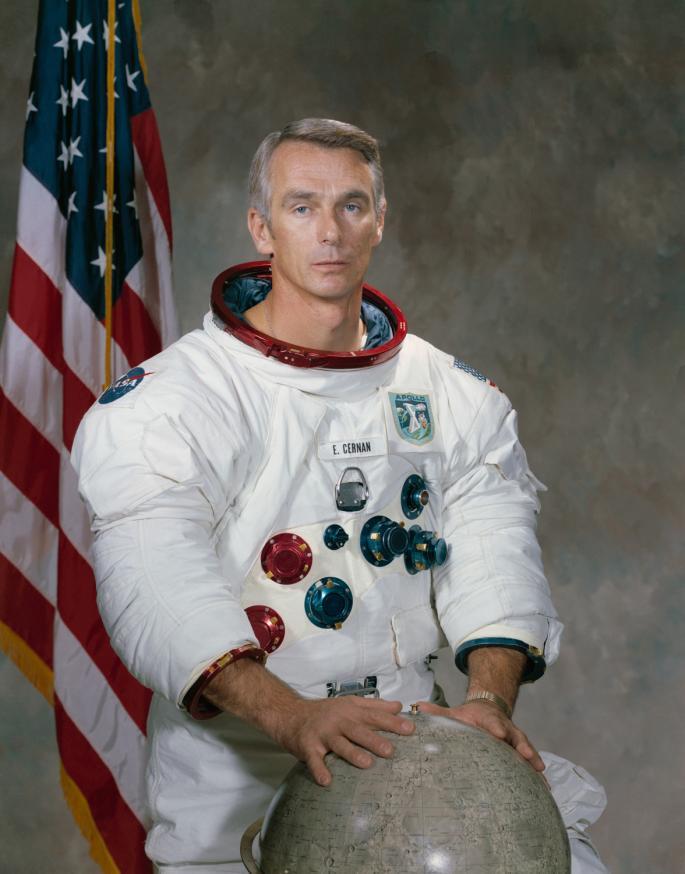 AMERIKAANSE ASTRONAUT EUGENE CERNAN OVERLEDEN Na een lang ziekbed overleed op 16 januari de Amerikaanse ruimtevaarder Eugene Cernan op 82-jarige leeftijd.
