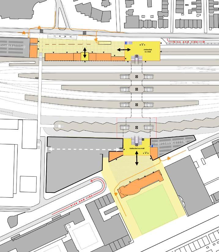 Spoorzone zwolle ontwerp van de Ov-knoop Taxi s en Kiss and Ride Taxi s krijgen een plek langs het nieuwe Stationsplein, direct in het zicht van de reizigers.