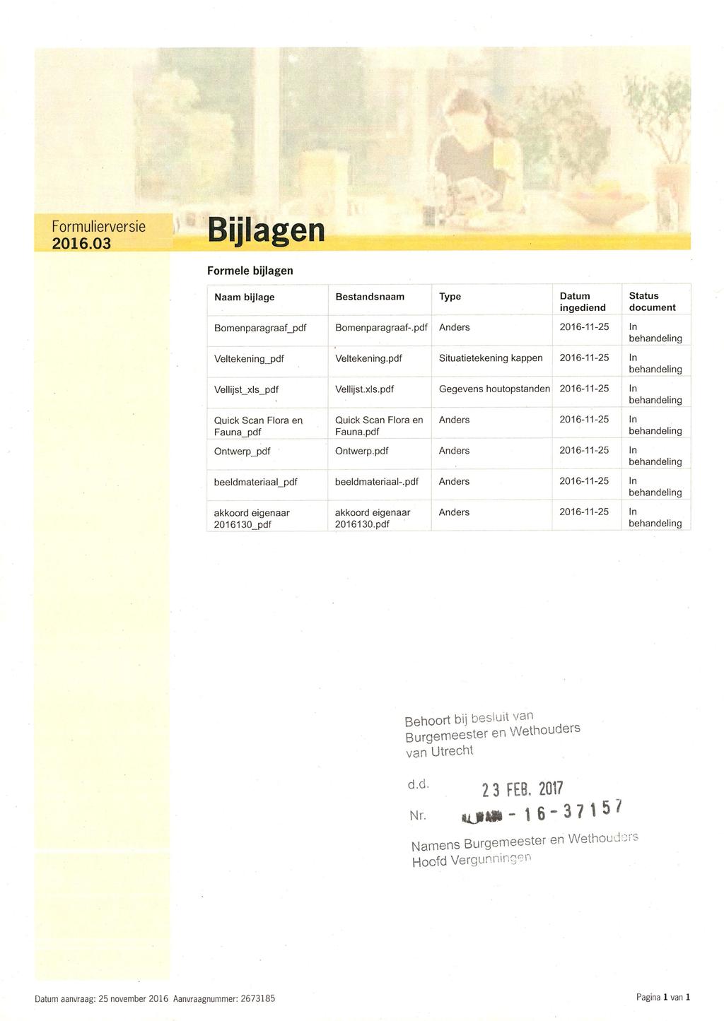 Formulierversie 2016.03 Bijlagen Formele bijlagen Naam bijlage Bestandsnaam Type Datum ingediend Status document Bomenparagraaf_pdf Bomenparagraaf-.