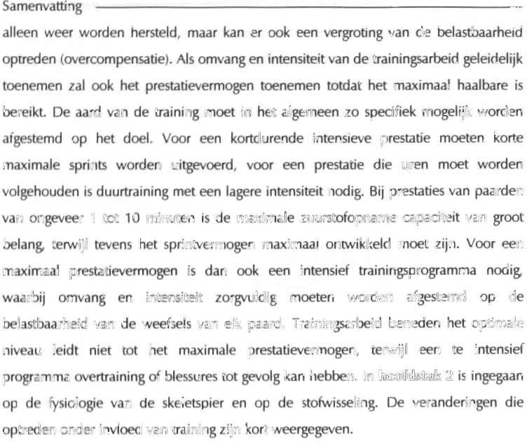 Samenvatting alleen weer worden hersteld, maar kan er ook een vergroting van de belastbaarheid optreden (overcompensatie).