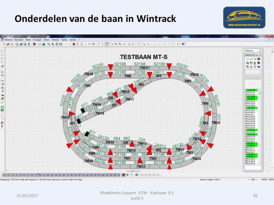 Voordat we beginnen tekenen gaan we eerst onze gewenste baan uittekenen, dit kan een schets zijn of zoals hieronder een ontwerp in Wintrack.