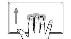 3 ZOOMEN Beweeg twee vingers van elkaar af ('spreid') om in te zoomen. Beweeg twee vingers naar elkaar toe ('knijp') om uit te zoomen. DRAAIEN (alleen Mac) Beweeg twee vingers rechtsom of linksom.