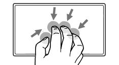 VEEG NAAR LINKS/RECHTS OM VAN TOEPASSING TE VERANDEREN Veeg naar links of rechts met vier licht gespreide vingers om naar een andere toepassing over te schakelen. Mac OS 10.