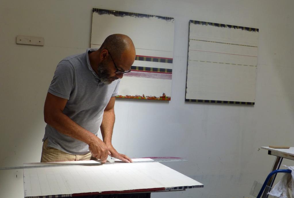 Kunstenaar Remy Jungerman aan het werk. Remy Jungerman Marc Straus nodigde Remy Jungerman in 2015 uit voor een residency van drie maanden in een atelier in New York, dat hoort bij Marc Straus Gallery.
