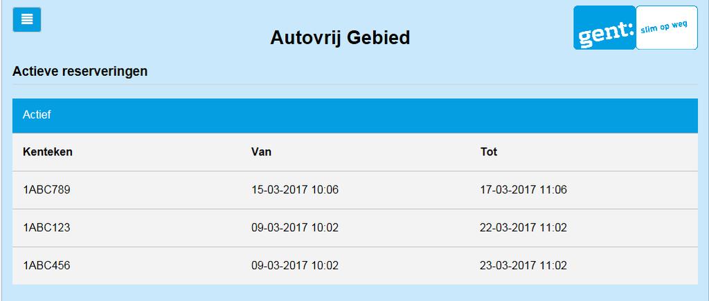 tussen de actieve nummerplaten Nummerplaat afmelden (desactiveren) Klik op de af te