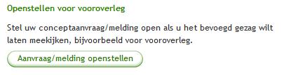 Klik op Aanvraag / melding openstellen. Piet omschrijft waarom hij de aanvraag open stelt en klikt op Openstellen. Vervolgens klikt Piet op de knop Sluiten. 3.2.