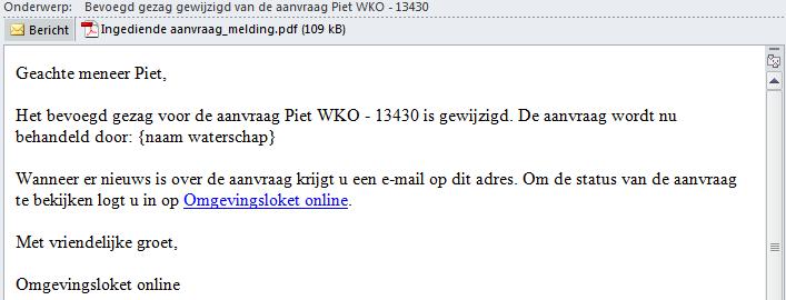 Het scherm gaat terug naar het overzicht van de aanvragen. De aanvraag Piet WKO is verwijderd uit dit overzicht. 3.