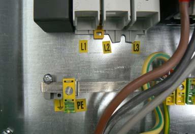 Installation, User and Service Manual STE Connector block In preparation, you must first feed the electrical mains cable trough the strain relieve on the left hand side of the control unit. 3.8.