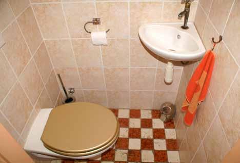 Toilet: Het vrijhangende toilet, vernieuwd in 2006.