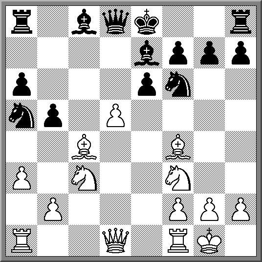 Tussenstand: ½ - 1 ½ Ikzelf speelde op bord 8 ( ELO 1854 ) met wit tegen Anton van der Meulen ( géén KNSB ELO ) Ondanks dat ik me goed had voorbereid werd ik toch enigszins verrast door zwarts 3 e