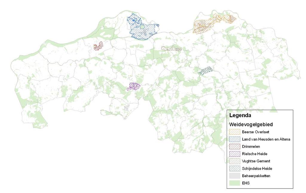 2. Methode In Noord-Brabant zijn er zes collectieve gebieden waar sinds 2011/2012 beheerpakketten voor weidevogels op liggen.