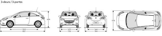 Opel Corsa Opel BeLux kan niet verantwoordelijk gesteld worden voor eventuele drukfouten. De hier gepubliceerde gegevens zijn de meest recente op het ogenblik van het ter perse gaan.