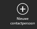 Vervolgens opent de (contact) Personen applicatie zich, veeg van de onder rand van het display omhoog en tik rechts onderin op het + teken: 3.