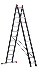 De Mounter reformladder is verkrijgbaar in een 2- en 3-delige uitvoering, in uiteenlopende lengtes tot wel 9,35 meter. De 3-delige reformladder schuif je ook nog eens makkelijk uit door de toprollen.