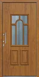 vleugeloverdekkend deurblad, in houtdecor, glas Chinchilla wit, greep Tilla, RVS mat 3 Het Perfect-Line-pakket omvat: aan buitenzijde vleugeloverdekkend deurblad kleurselectie volgens RAL