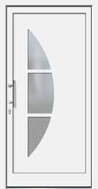 Noelle, RVS mat, binnenkruk, RVS mat 3 in de deurvleugel geplaatst deurblad glas 'Ecuador', helder glas