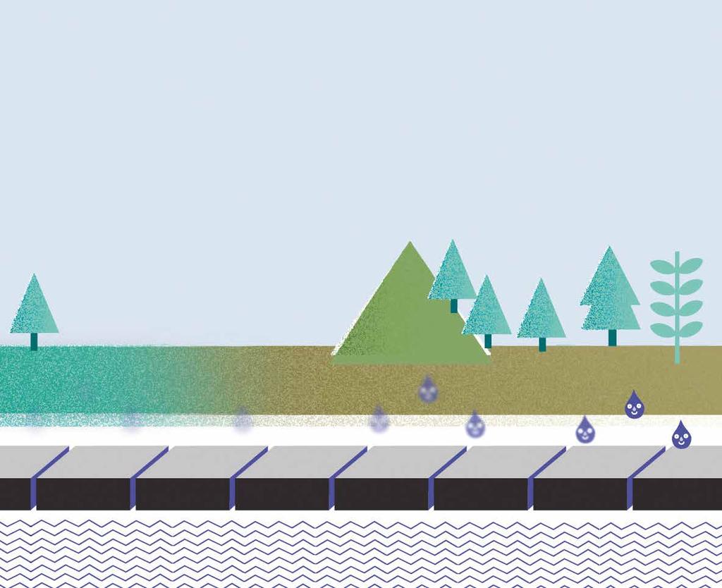 EFFICIËNTE REGENWATERBUFFER Hydrorock is een nieuw type regenwaterbuffer die meer regen- en grondwater opslaat, maar minder graafwerk vereist.