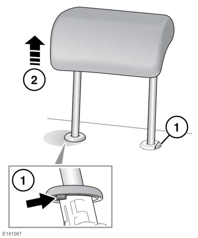 Verstel, terwijl het voertuig stilstaat, de hoofdsteun zodanig dat de bovenzijde van de hoofdsteun zich op dezelfde hoogte bevindt als de bovenzijde van het hoofd van degene die op de stoel zit.