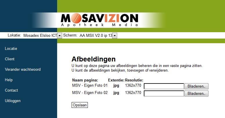 3.5 Fullscreen eigen afbeeldingen Ook bestaat de mogelijkheid om een afbeelding fullscreen te tonen op het scherm (dus zonder tekstveld).