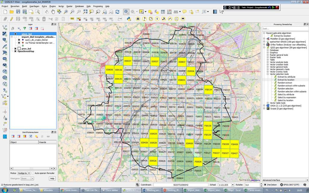 Google excel - camera Locaties waar al cameravalonderzoek gedaan is volgens google